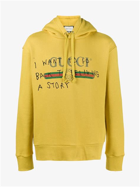 coco capitan gucci hoodie yellow